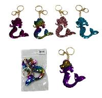 Reversible Sequin Key Chain [Mermaid]