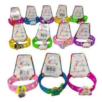 Silicone Bracelet with Charms