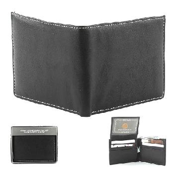 Vegan Leather Wallet [Bifold] Black