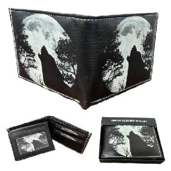 Vegan Leather Wallet [Bifold] Night Wolf