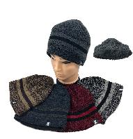 Plush-Lined Knit Beanie [Variegated] *Solid Stripes