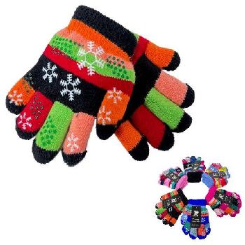 Child's Gloves [Stripes & Snowflakes] Small