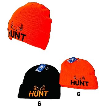 Embroidered Knitted Cuff Hat [HUNT Antlers]