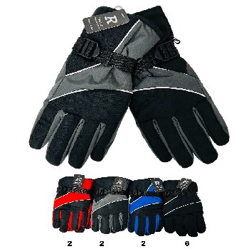 Men's Super Soft Lined Snow Gloves with Reinforced Palm [Two-Tone]