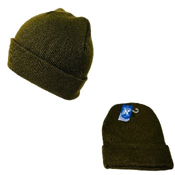 Knitted Cuffed Winter Hat [Solid Army]