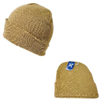 Knitted Cuffed Winter Hat [Solid Tan]