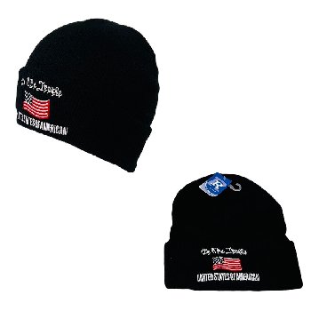Embroidered Knitted Cuff Hat [We the People]