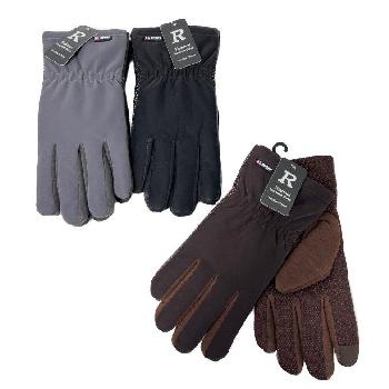 Men's Lined Touch Screen Gloves with Gripper Palm