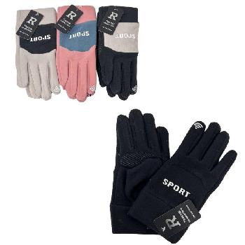 Ladies Touch Screen Fleece Sport Gloves [Grip Palm]