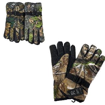 Men's Fleece-Lined Snow Gloves [Camo] Grip Palm
