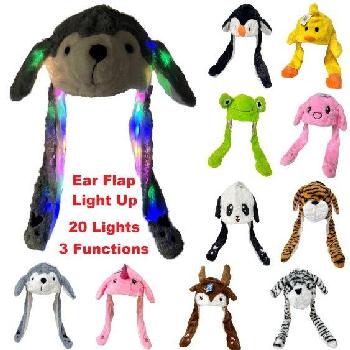 Plush Hat with Flapping Motion and 20 LED Lights [Assorted]