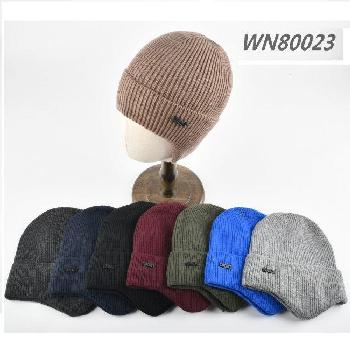Knitted Super Soft Plush-Lined Cuffed Hat w Ear Cover [Solid]