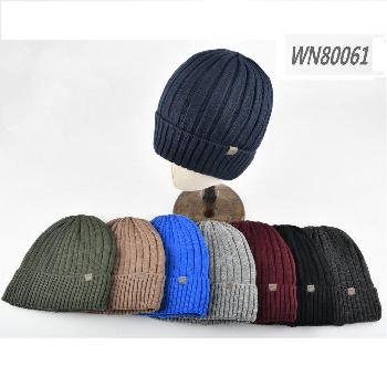 Knitted Super Soft Plush-Lined Cuffed Hat [Wide Rib]