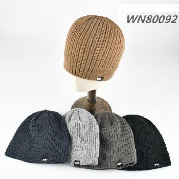 Plush-Lined Knit Beanie [Ribbed] Solid Colors