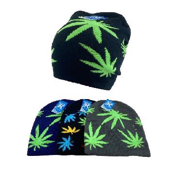 Knitted Beanie [Marijuana/Leaf Assortment]