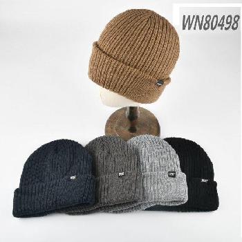 Plush-Lined Knit Toboggan [Ribbed] Solid Colors