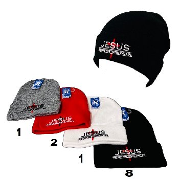 Embroidered Knitted Cuff Hat [JESUS The Way. The Truth. The Life]