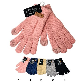 Ladies Knitted Touch Screen Fashion Gloves