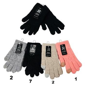 Ladies Touch Screen Gloves [Knitted Design]