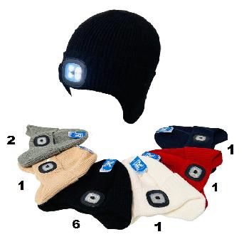 Light Up USB Knitted Cuffed Hat with Ear Cover