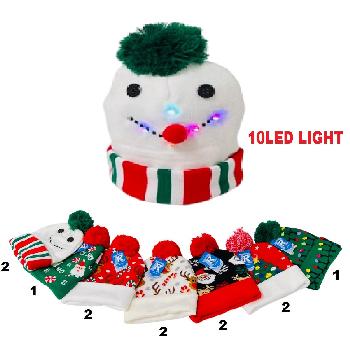 Light-Up Christmas Knit Hat [Child Size]