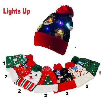 Light-Up Christmas Knit Hat [Adult Size]