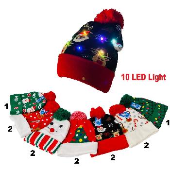 Light-Up Christmas Knit Hat [Adult Size]