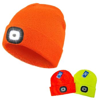 Light-Up USB Knitted Cuffed Hat [Neon]