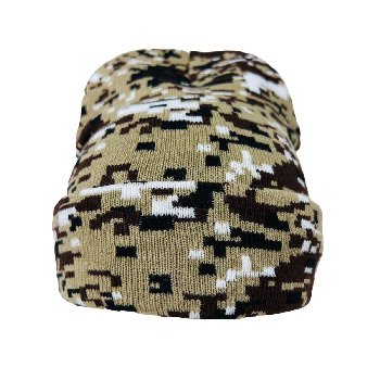 Camo Knitted Cuffed Hat [Child Size][Tan Digital Camo Only]